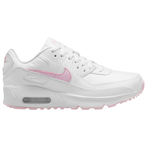 Nike Kids' Air Max 90 Sneaker In White/pink Foam/white