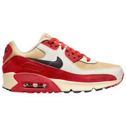Boys' Grade School - Nike Air Max 90  - Sesame/Black/Red