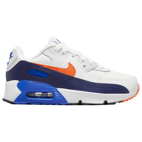 

Nike Boys Nike Air Max 90 - Boys' Preschool Running Shoes Summit White/Safety Orange/Midnight Navy Size 01.0