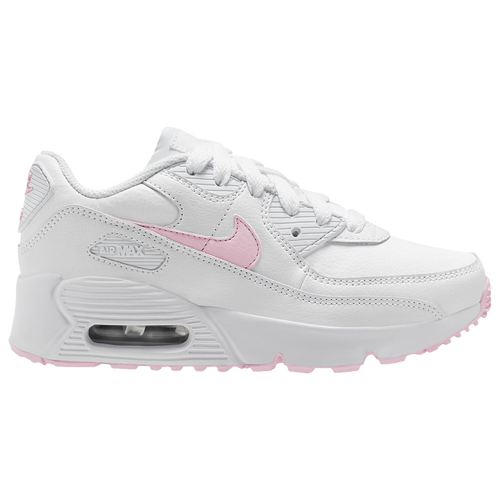 Nike Kids' Air Max 90 Sneaker In White/pink Foam/white