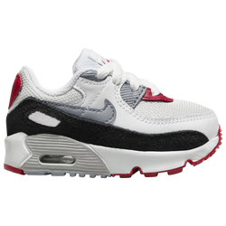 Boys' Toddler - Nike Air Max 90 Leather - Photon Dust/Particle Grey/Varsity Red