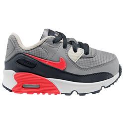 Boys' Toddler - Nike Air Max 90 Leather - Dark Obsidian/Bright Crimson/Light Smoke Grey