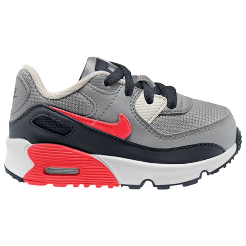 

Nike Air Max 90 Leather - Boys' Toddler Dark Obsidian/Bright Crimson/Light Smoke Grey Size 08.0