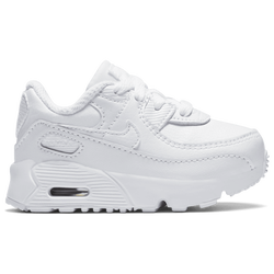 Boys' Toddler - Nike Air Max 90 - White/White/Met Silver