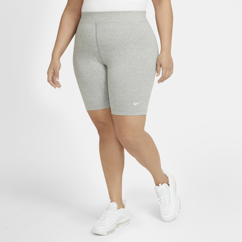 

Nike Womens Nike Plus Size Essential Bike LBR Shorts - Womens Dark Grey Heather/White