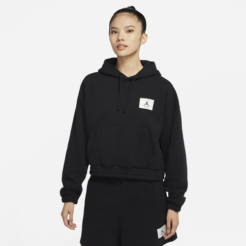 

Jordan Womens Jordan Essential Fleece Hoodie - Womens Black/Red Size S