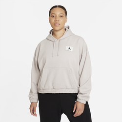 Women's - Jordan Plus Essential Fleece Hoodie - Brown/Gray