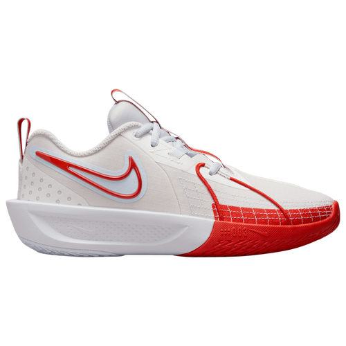 Shop Nike Boys   G.t. Cut 3 In Grey/summit White/picante Red