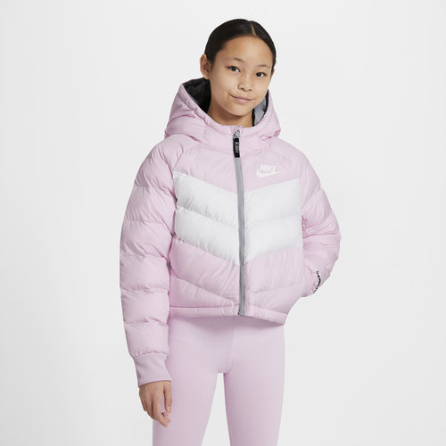 

Girls Nike Nike Synthetic Fill Jacket - Girls' Grade School Pink/White Size M