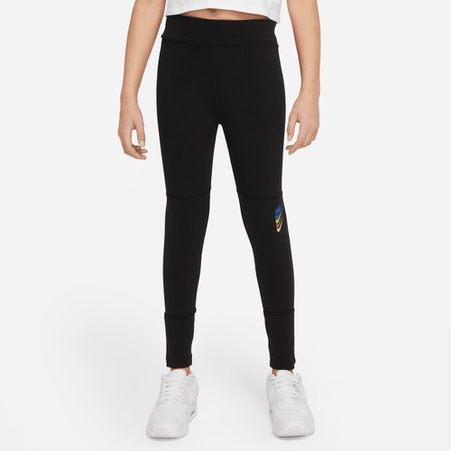 

Nike Girls Nike NSW Essential Sport DNA Leggings - Girls' Grade School White/Black Size M