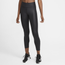 Nike One 7/8 Faux Leather Legging - Women's Black/Black