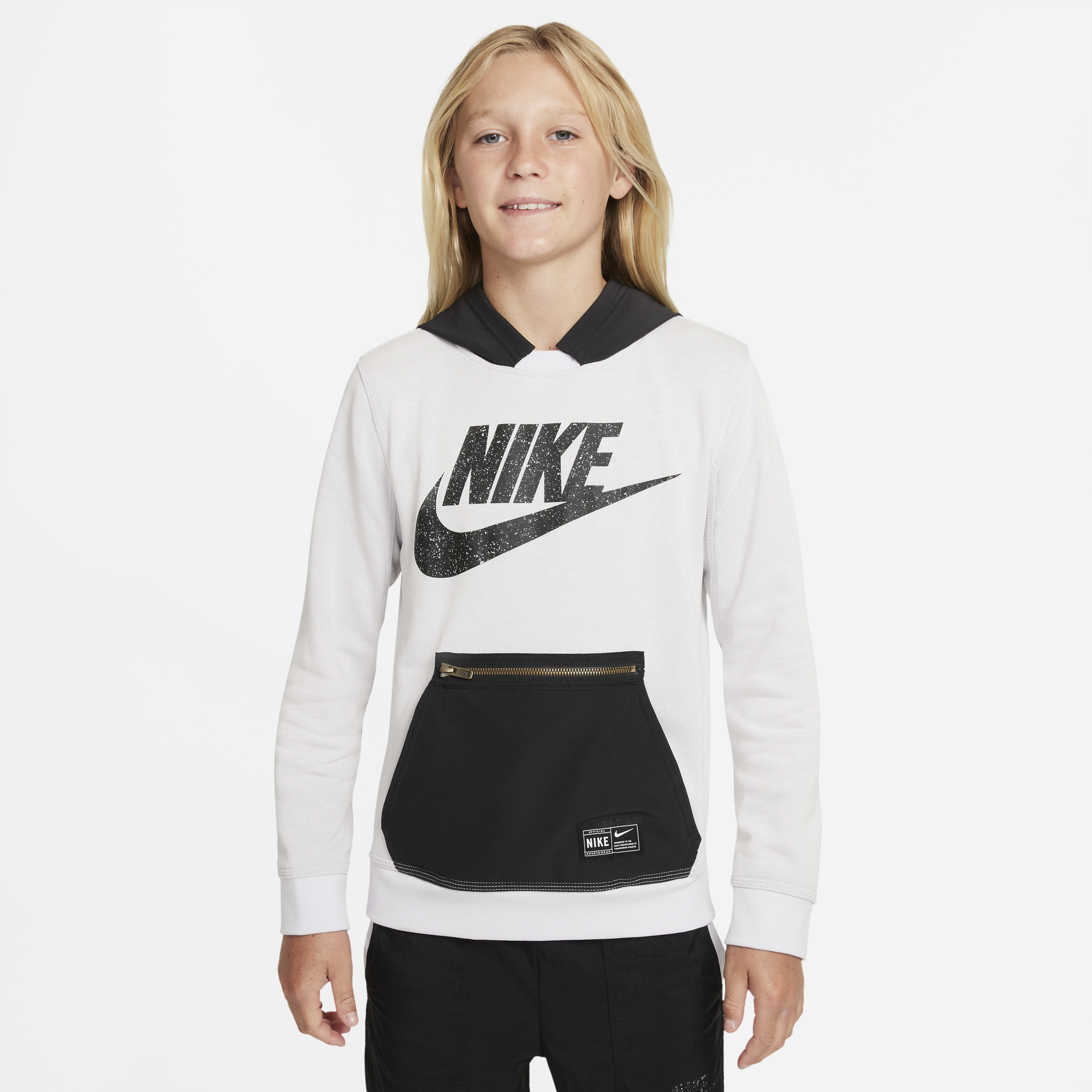 red black white nike hoodie