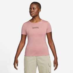Women's - Jordan Slim Graphic Short Sleeve T-Shirt - Mauve/Red Stardust
