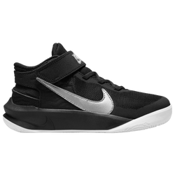 Boys' Preschool - Nike Hustle D 10 Flyease - Black/Metallic Silver/Volt