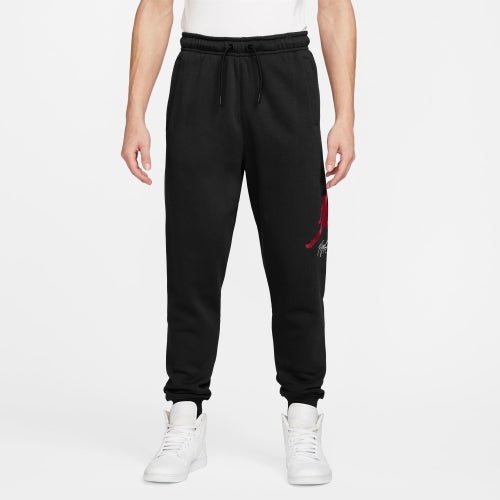 

Jordan Mens Jordan Essential Fleece Baseline Pants - Mens Black/Red Size M