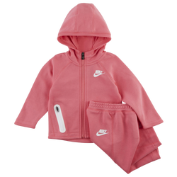 Girls' Infant - Nike NSW Tech Fleece Hoodie Set - Pink/Pink