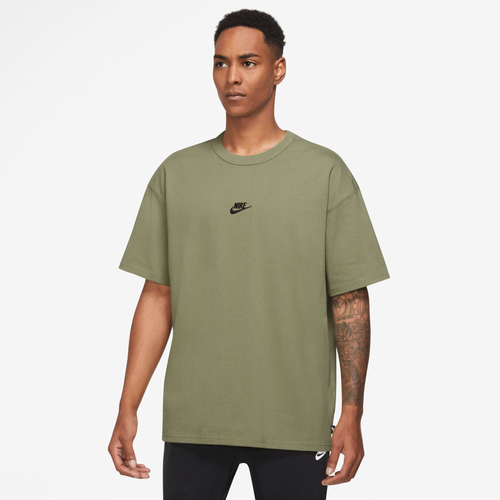 Shop Nike Mens  Nsw Prem Essential T-shirt In Olive/black