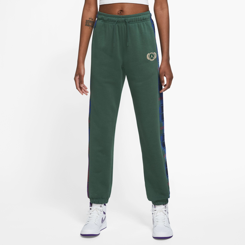 

Jordan Womens Jordan Brooklyn Fleece Pants - Womens Green/White Size XS