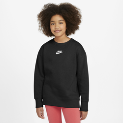Girls' Grade School - Nike NSW Club Fleece BF Crew - Black/White