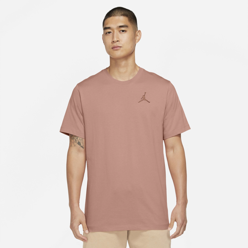 

Jordan Mens Jordan Jumpman Embroidered T-Shirt - Mens Madder Root/Light Madder Root Size S