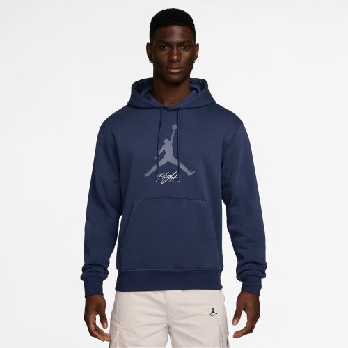 

Jordan Mens Jordan Essential Fleece Baseline Hoodie - Mens Gray/Navy Size M