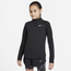 Nike Dri-FIT Long Sleeved Half-Zip Run Top - Girls' Grade School Black