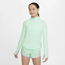Nike Dri-FIT Long Sleeved Half-Zip Run Top - Girls' Grade School Mint Foam