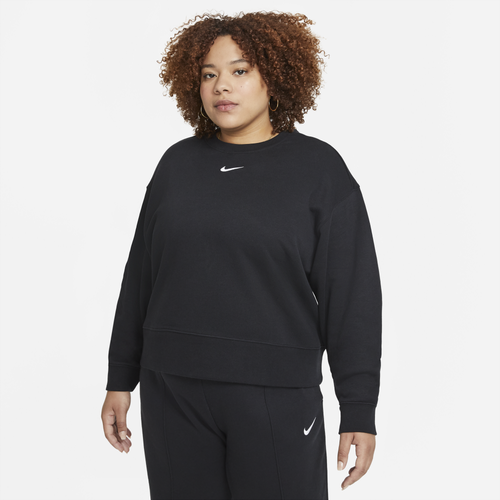 

Nike Womens Nike NSW Plus Essential Fleece Crew - Womens Black/White Size 1X