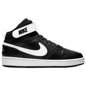 Nike Court Borough Mid 2 Basketball Shoe in Black/Sunset Pulse/White