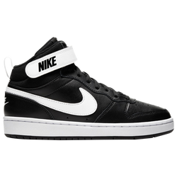 Boys' Grade School - Nike Court Borough Mid 2 - Black/White