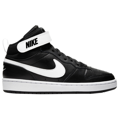 

Nike Court Borough Mid 2 - Boys' Grade School Black/White Size 5.5