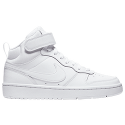 Boys' Grade School - Nike Court Borough Mid 2 - White/White