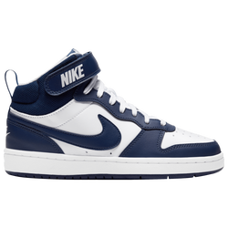 Boys' Grade School - Nike Court Borough Mid 2 - Signal Blue/White/Blue Void