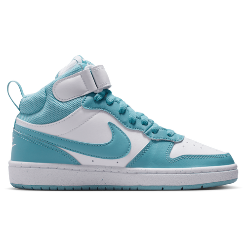Nike Court Borough Mid 2 - Boys' Grade School Shoes Denim Turq/White Size 05.5