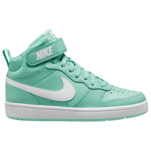 

Nike Girls Nike Court Borough Mid 2 - Girls' Grade School Basketball Shoes Emerald Rise/White Size 4.5