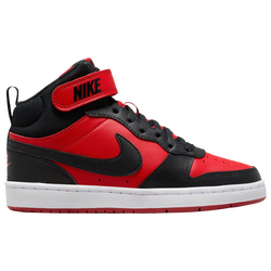 Boys' Grade School - Nike Court Borough Mid 2 - University Red/Black