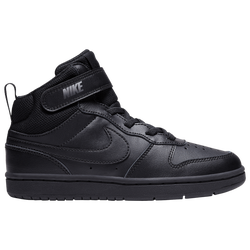 Boys' Preschool - Nike Court Borough Mid 2 - Black/Black