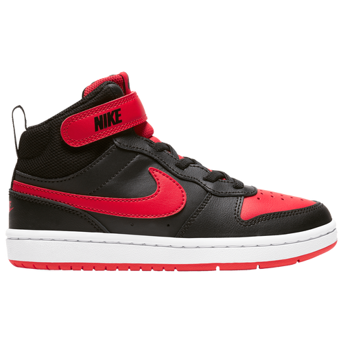 

Nike Court Borough Mid 2 - Boys' Preschool Black/University Red/White Size 01.5