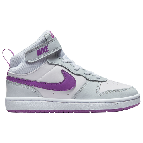 

Nike Court Borough Mid 2 - Boys' Preschool Vivid Purple/White/Pure Platinum Size 3.0