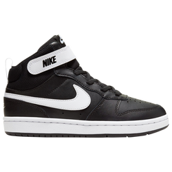 Boys' Preschool - Nike Court Borough Mid 2 - Black/White