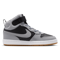 Boys' Preschool - Nike Court Borough Mid 2 - Lt Smoke Grey/Black/White