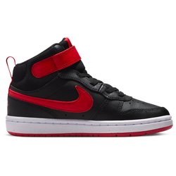 Boys' Preschool - Nike Court Borough Mid 2 - Black/University Red/White