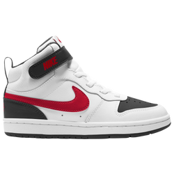 Boys' Preschool - Nike Court Borough Mid 2 - University Red/White/Black