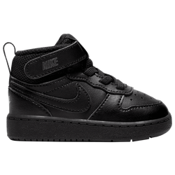 Boys' Toddler - Nike Court Borough Mid 2 - Black/Black