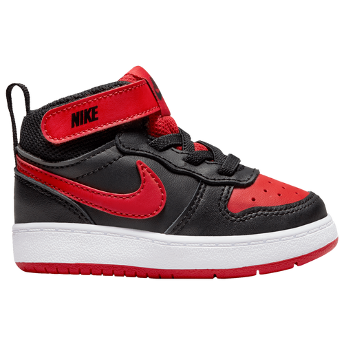 

Boys Nike Nike Court Borough Mid 2 - Boys' Toddler Shoe Black/University Red/White Size 04.0