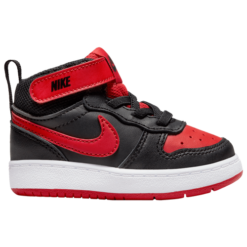 

Nike Boys Nike Court Borough Mid 2 - Boys' Toddler Basketball Shoes Black/University Red/White Size 4.0
