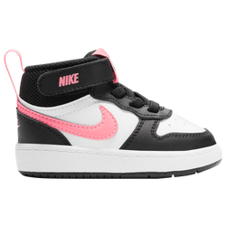 Boys' Toddler - Nike Court Borough Mid 2 - Black/Sunset Pulse/White