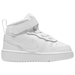 Boys' Toddler - Nike Court Borough Mid 2 - White/White