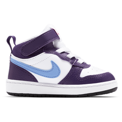 Boys' Toddler - Nike Court Borough Mid 2 - White/Eggplant/Royal Pulse