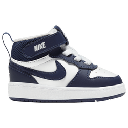 Boys' Toddler - Nike Court Borough Mid 2 - White/Blue Void/Signal Blue